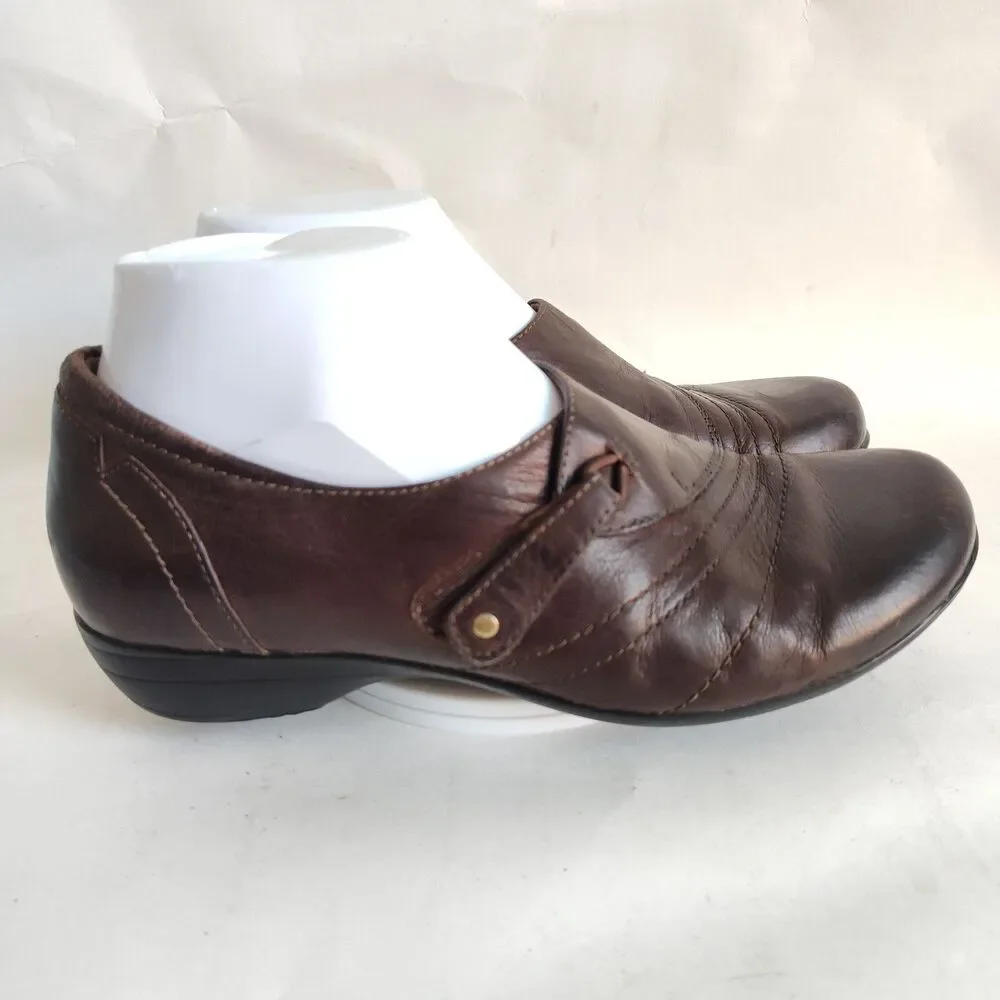 Dansko Franny Leather Brown Arch Support Leather Comfort Work Shoes 7.5 - 8 / 38